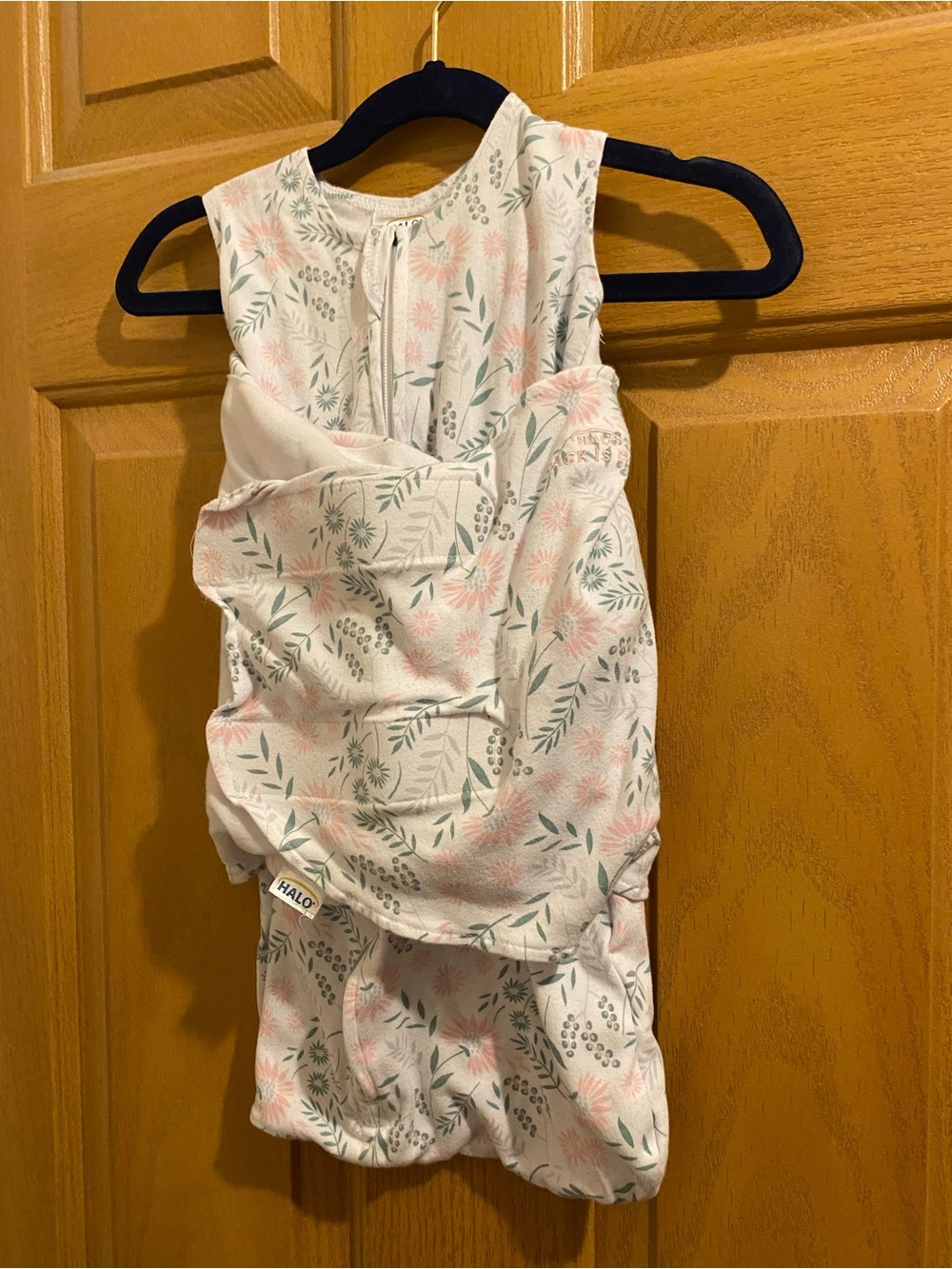 Halo Pink Floral Sleeveless Baby swaddle sleep sack